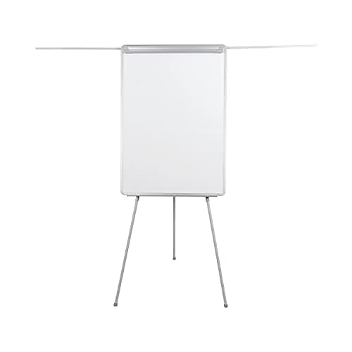 Image of Bi-Office Flipchart Tripod Easel Easy with extendable arms, Non Magnetic, Aluminium Frame, Grey, A1 (60 x 85 cm)