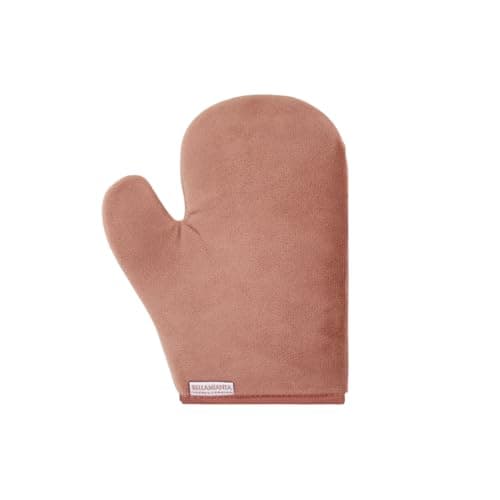 Image of Bellamianta Luxury Double Sided Tanning Mitt, Velvet Fake Tan Mitt, Face and Body Application, Machine Washable, Reusable, Streak Free Finish, Water Resistant
