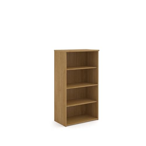 Image of Mr Office Universal bookcase 1440mm high with 3 shelves, Oak