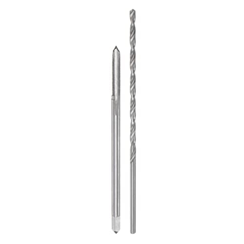 Image of sourcing map Tap & Bit Sets, M3 x 0.5 H2 Straight Flute Machine Thread Milling Tap 70mm Extra Long, 2.5mm High Speed Steel (HSS) Twist Drill Bit
