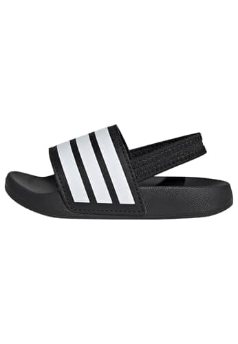 Image of adidas Unisex Baby ADILETTE ESTRAP SLIDES INFANTS, Core Black/Cloud White/Core Black, 9 UK Child