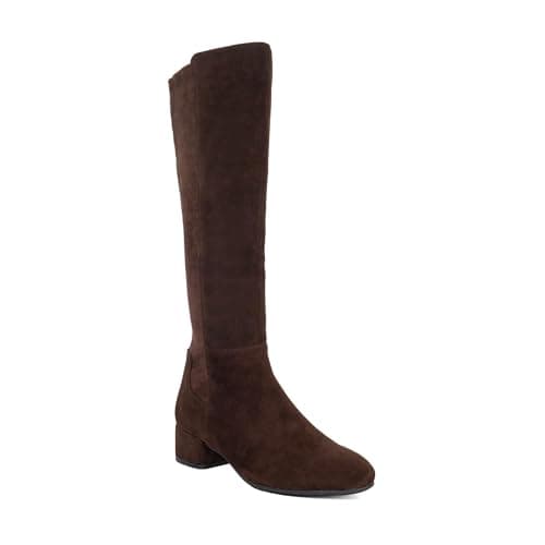Image of Dune London Ladies TAYLA Wide Fit Stretch Knee-High Boots Size UK 5 Suede Knee High Boots