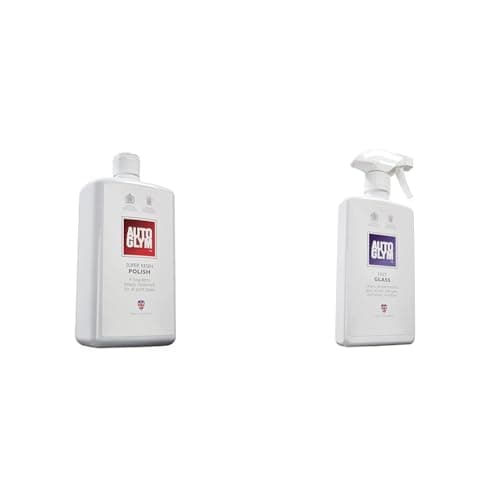 Image of Autoglym Super Resin Polish, 1L - High Performance Car Polish & Fast Glass, 500ml - Car Window Cleaner