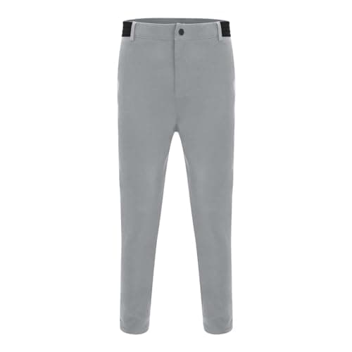 Image of Generisch Men's Adult Baseball Cargo Trousers, Grey, M, Full Length, Loose Fit, Straight Leg, Mid Rise, Multiple Pockets with Zip Closure