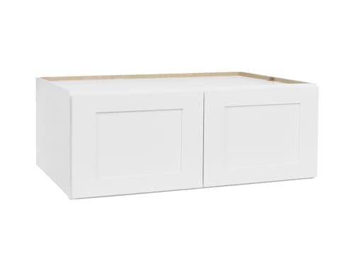 Image of ONESTOCK White Shaker Wall Cabinet - Ready to Assemble, Perfect for Kitchen, Laundry, and Bathroom Storage - 33”W x 12”H x 12”D