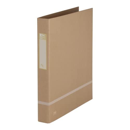 Image of Oxford A4 Lever Arch Files, Recycled Paper-on-Board Eco Filing Folder, Natural Kraft Finish, 40 mm Spine with 2 D-Rings Holds Up to 225 Sheets, Adhesive Label