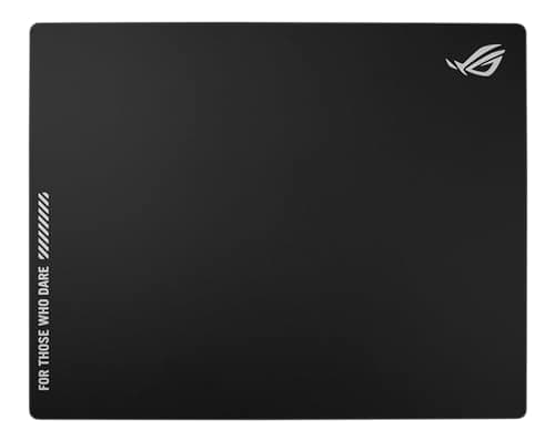 Image of ASUS ROG NH04 ROG Moonstone ACE Gaming Mousepad, 19.69 x 15.75 x 0.16 in, Large Size, Ultra-Smooth Surface, Tempered Glass, Esports & FPS Gaming, Black