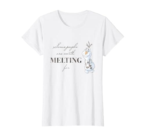 Image of Disney 100 Anniversary Frozen Olaf D100 Quote Sweet T-Shirt, Women, White, Small