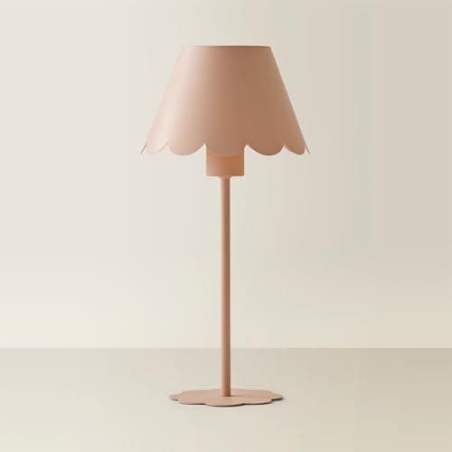 Image of ValueLights | Hattie Pink Scallop Rechargeable Table Lamp | Table Lamp, Home Décor & Improvement Essential