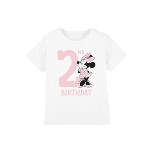 Image of Minnie Mouse 2nd Birthday Shirt Girls T Shirt, White, 5-6 Years