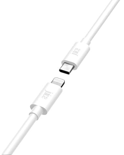 Image of Juice Apple Lightning to Type C 2m Charger and Sync Cable for Apple iPhone 13, 13 Pro, 12, 12 Mini, SE, 11, XS, XR, X, 8, 7, 6, 5, iPad, Pro, Air, Mini, Airpods Pro - White