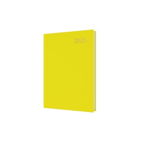 Image of Collins - Essential - 2026 12 Month Calendar Year Planner, Day-To-Page Diary, A5 Hard Cover - Yellow (ESSA51.45-26)