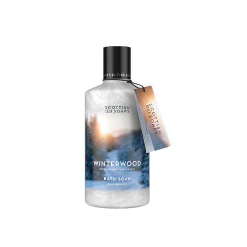 Image of Scottish Fine Soaps Winterwood Bath Soak, 300ml, Spiced Caramel and Vanilla Fragrance