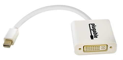 Image of Plugable Mini DisplayPort (Thunderbolt 2) to DVI Adapter (Supports Mac, Windows, Linux Systems and Displays up to 1920x1200@60Hz, Passive).