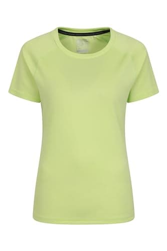 Image of Mountain Warehouse Endurance Women's T-Shirt - IsoCool UPF 30+ UV Protection Breathable Lightweight T-Shirt for Women Jogging Travel & Leisure, Lime, 14