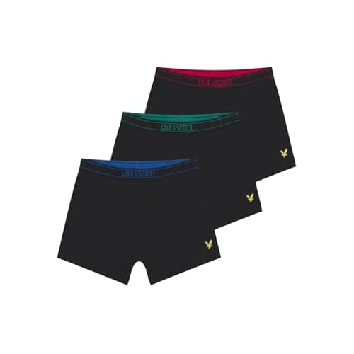 Image of Lyle & Scott Kids 3 Pack Trunks Black Multi 6-8 Years