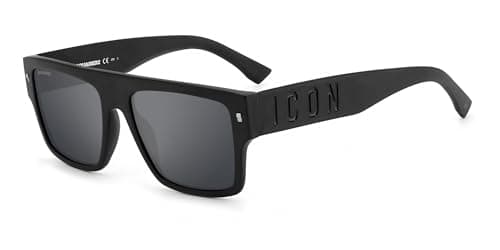 Image of Dsquared Icon 0003/s 003/T4 MATT BLACK Sunglasses Men's Acetate, Standard, 56