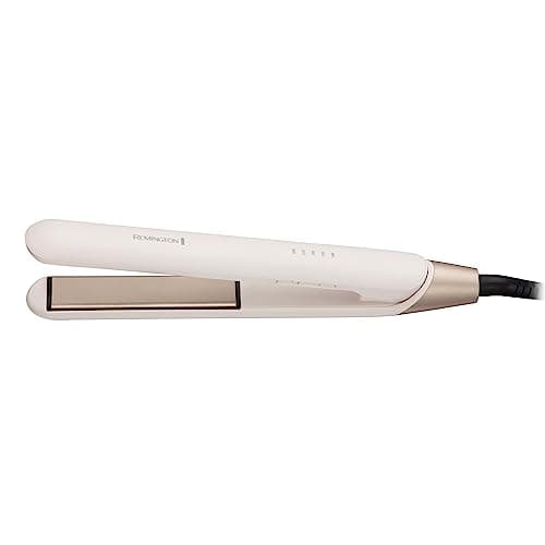 Image of Remington Shea Soft Hair Straightener - 110mm floating coated plates, releases Micro-Conditioners to promote hairs natural shine, Digital control with 5 settings from 150-230°C,Storage pouch, S4740
