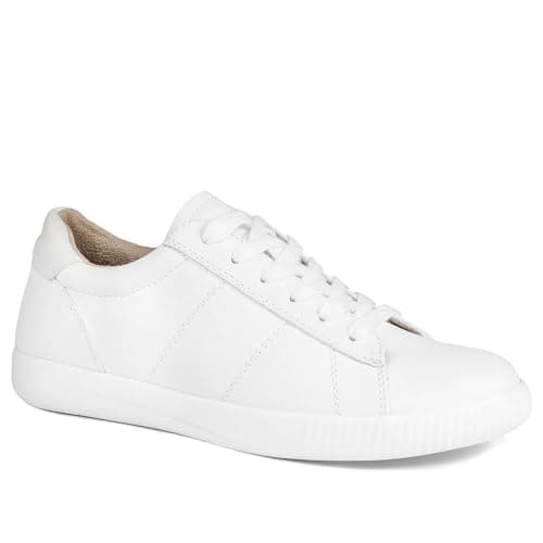 Image of Casual Lace Up Platform Trainers - White Size 3
