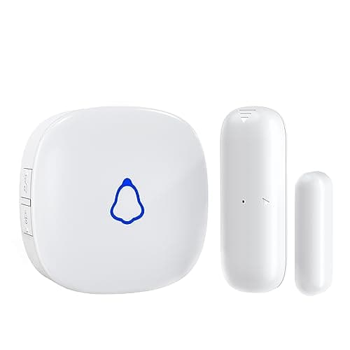 Image of SECRUI Door Chime, Wireless Door Open Contact Sensor Alarm with 500ft Range, 58 Chimes and 5 Volume Levels for Business/Store/Home/Office When Entering, White