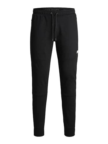 Image of JACK & JONES Mens Jjiwill Jjair Noos Nb Sweatpants, Black, L UK
