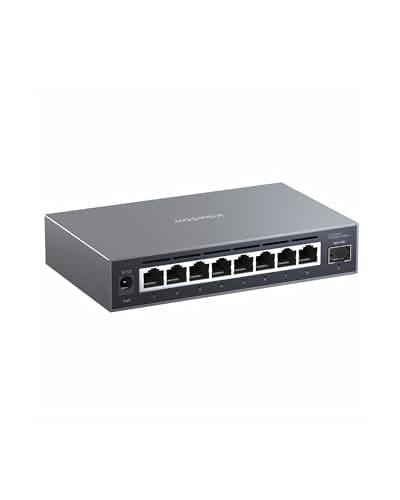 Image of XikeStor 2.5G Network Switch|8-Port 2.5G RJ45 + 1-Port 10GbE SFP+ Managed Switch | VLAN/QoS/LACP/STP | Fanless Metal Housing | for NAS/PC Gaming/WiFi 6 AP | Plug & Play