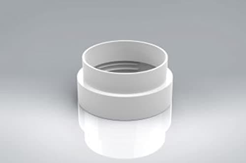 Image of 100mm Round Threaded Hose Connector Male - Connect Flexi Duct to Rigid