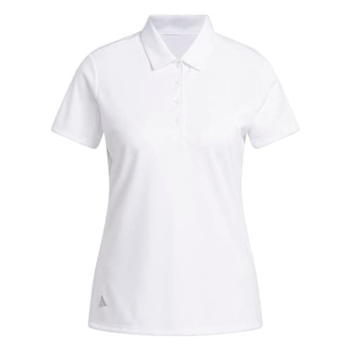 Image of adidas Women's Women's Solid Performance Short Sleeve Polo Shirt, White, M
