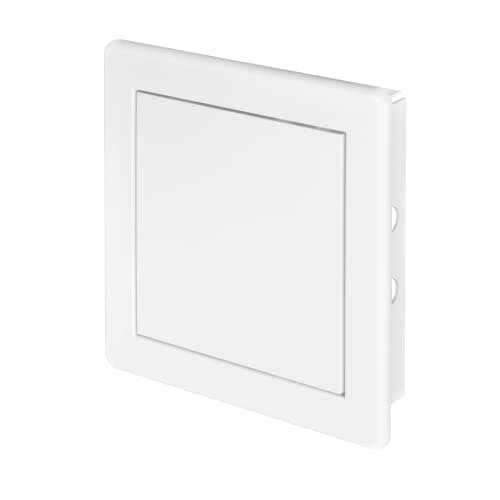 Image of Awenta 150 x 150 mm Plastic Access Panel Door - White Opening Flap Cover Plate - Inspection Hatch - Door Latch - Concealed Hinge - Removable Door - Paintable Smooth Surface (6 x 6 Inches)