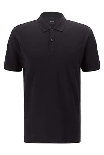 Image of BOSS Mens Pallas Regular-fit Polo Shirt in Pima-Cotton piqué Black