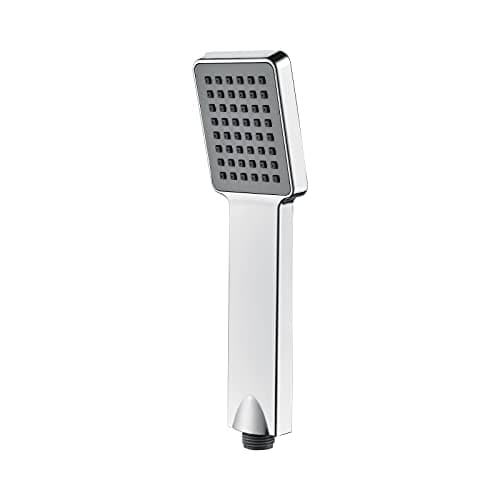 Image of Ibergrif M20202 High Pressure Square Universal Handheld Saving Rainfall Shower Head for Bath Taps, 1/2" Connection, Chrome