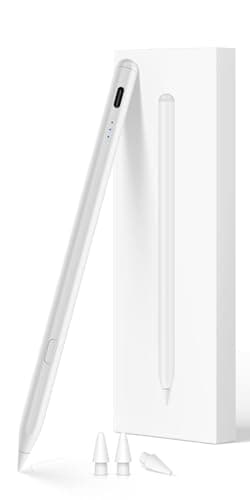 Image of Stylus Pen for iPad (2018-2026), USB-C Fast Charging Pencil, Pixel-Perfect Tilt Sensitivity for Apple iPad 11/10/9/8/7/6/A16, iPad Mini 7/6/5, Air M4/M3/M2 11"/13"/5/4/3, iPad Pro M5/M4 13"/12.9″/11″