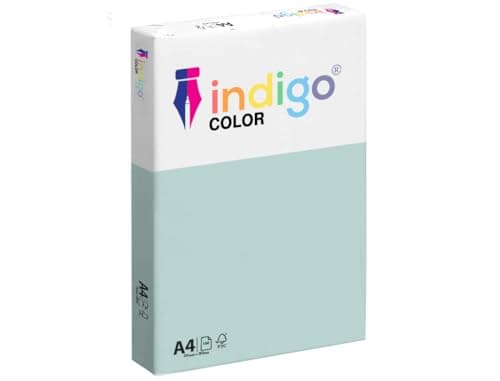 Image of Indigo Color Paper A4 80 GSM Multifuctional Coloured Copier Paper 1 Ream 500 Sheets (Pastel Light Blue)