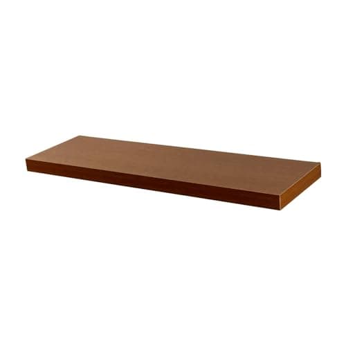 Image of Harbour Housewares Modern Floating Wall Shelf - 100cm - Walnut - Photo Gallery Bookshelf Wall Shelves for Living Room Display, Bedroom, Office Storage
