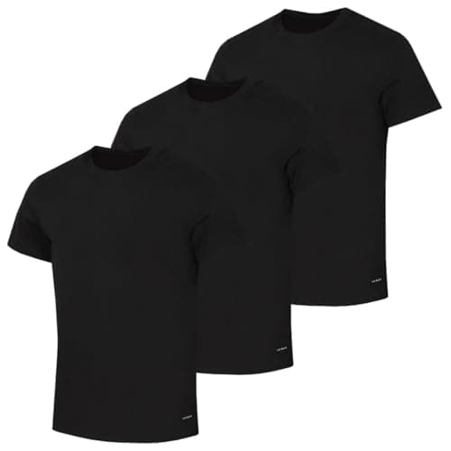 Image of Ted Baker Mens 3-Pack Stretch Cotton Crew Neck T-Shirt - Black - L