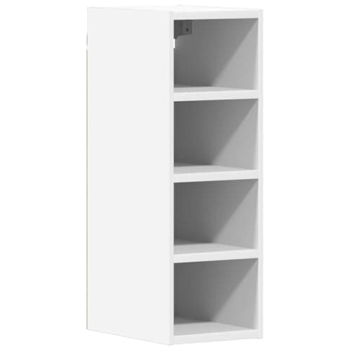 Image of vidaXL Hanging Cabinet White - Kitchen Storage - 20x29.5x60cm - Modern Engineered Wood Wall Mounted Unit