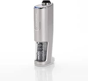 Image of Cuisinart Cordless Wine Opener With Vacuum Sealer Cork screw bottle opener 8hour charge up to 50 bottles Integrated foil cutter Wine lovers gift, Silver