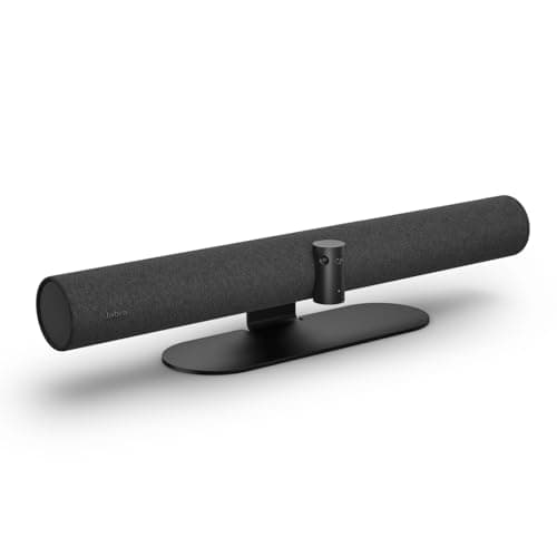Image of Jabra PanaCast 50 Panoramic 4K Video Bar - Conference Camera for Small & Medium Rooms with 180 Degree Field of View & 8 Microphones - UK Power Supply - black