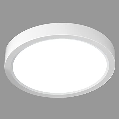 Image of LVL LED Round Small Ceiling Light, 12W CCT Flat Ceiling Lights, Modern Flush Ceiling Lamp for Hallway, Bathroom, Corridor, Kitchen, Bedroom, Utility Room, Office(White, Φ18cm-12W)