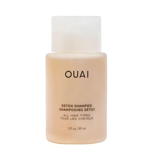 Image of OUAI Detox Shampoo Travel Size - Clarifying and Removing Build Up, Dirt, Oil, Product and Hard Water - Apple Cider Vinegar & Keratin for Clean, Refreshed Hair - Sulfate-Free Hair Care - 89ml