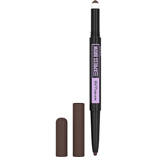 Image of Maybelline New York Express Brow Duo Eyebrow Filling, Natural Looking 2-In-1 Pencil Pen + Filling Powder Dark Brown