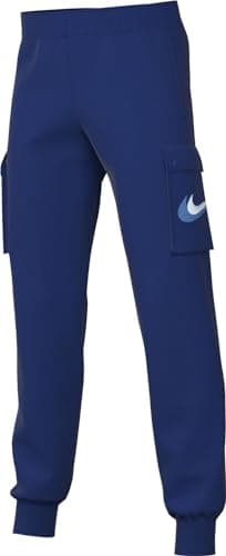 Image of Nike Boy's B NSW Si FLC Cargo Pant Bb Trouser, Deep Royal Blue, 8-9 Years