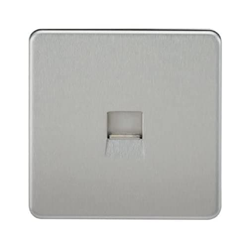 Image of Knightsbridge SF7400BC Screwless Telephone Extension Socket, Brushed Chrome
