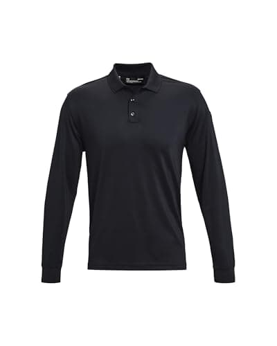 Image of Under Armour Men's Tac Performance Polo LS 2.0, Long-Sleeved Polo Shirt with 4-Way Stretch Construction, Breathable and Fast-Drying Men's Polo Top Dark Navy Blue