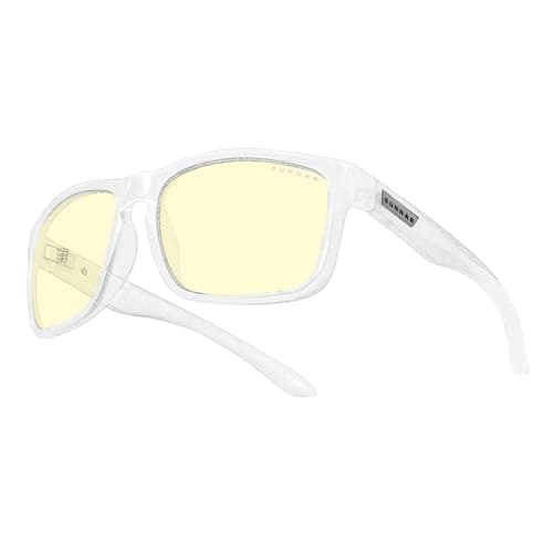 Image of Gunnar Gaming and Computer Eyewear - Intercept, Frame Colour: Crystal, Lens Tint: Amber (Blocks 65% Blue Light & 100% UV Light) - Blue Light Blocking Glasses - Patented lens