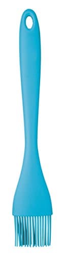 Image of KitchenCraft Colourworks Silicone Basting/Pastry Brush, Blue, 26 cm