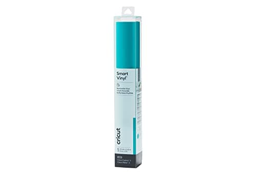 Image of Cricut Smart Removable Vinyl, Aqua, 33cm x 91.4cm, Ideal for Personalised Decals, Labels & DIY Crafts, removes Without Residue, for All Cutting Machines