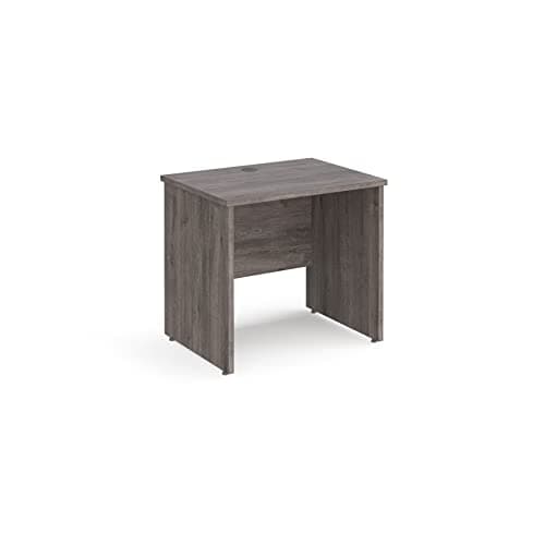 Image of Mr Office Maestro 25 straight desk 600mm deep - panel end leg, Grey oak, 800