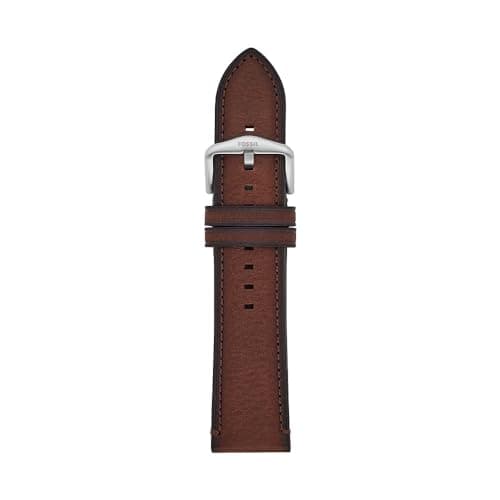 Image of Fossil S241097 Men's 24 mm LiteHide Leather Brown Watch Strap, Brown, 24 mm, Casual