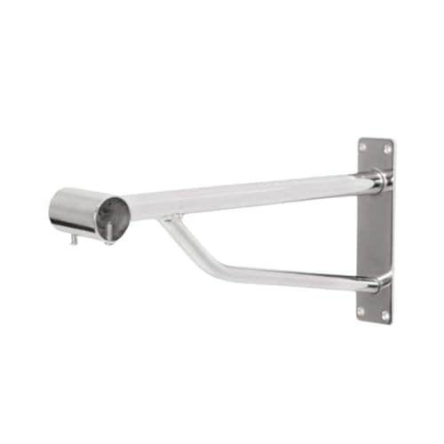 Image of 25mm / 1 inch Premier Heavy Duty Wall FIX Chrome Support ARM Bracket for 25MM Diameter Tube, Walk in Wardrobe Chrome TUBING Hanging Rail System for Shops, Home and Retail (1 x 25mm Tube Bracket) (1)